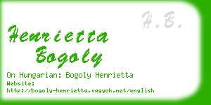 henrietta bogoly business card